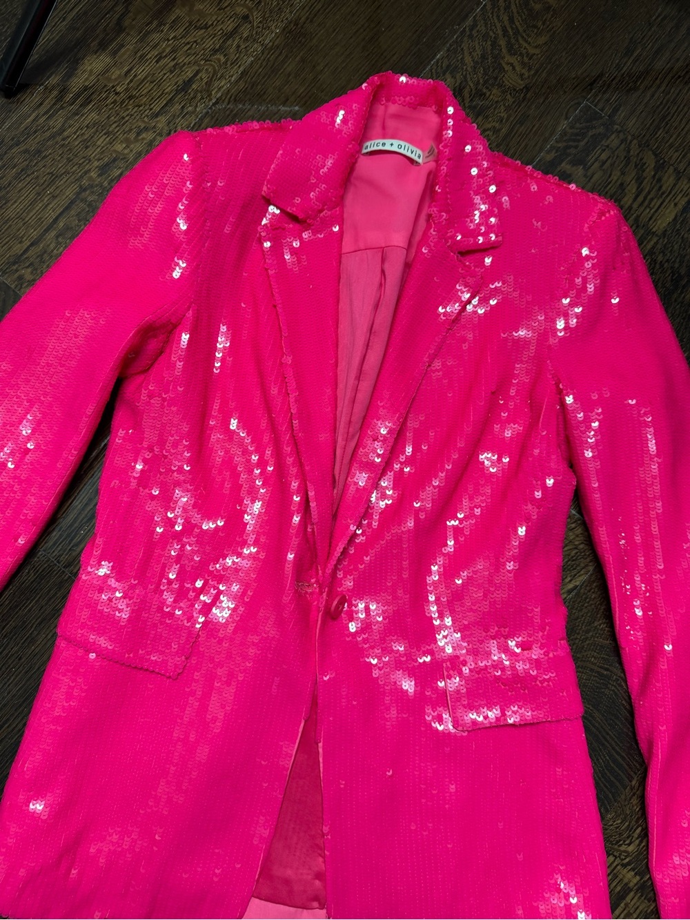 Alice and Olivia hit pink sequin blazer - Picture 5 of 7